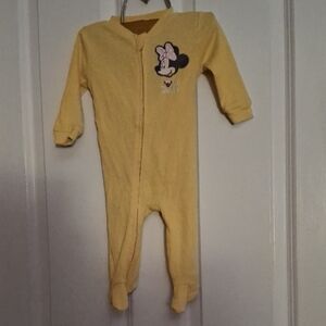 Disney Minnie Mouse Yellow Footie One Piece